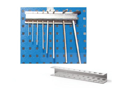 Perforated boards for workstations, workbenches or assembly cells