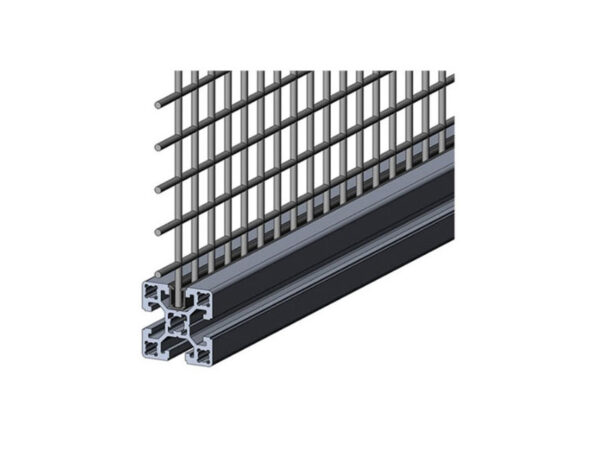 U slot seal, for glass or metal grating, only for aluminium profiles