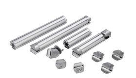 Round aluminium profiles and joints