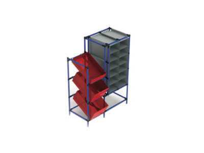Sisteme Kanban pentru componente, cu cutii, separatoare textile sau ambele