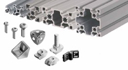 Square aluminium profiles and joints